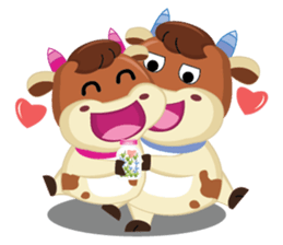A little Cute Cow in Softly Love sticker #14539566