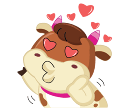 A little Cute Cow in Softly Love sticker #14539569
