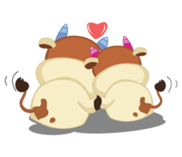 A little Cute Cow in Softly Love sticker #14539570