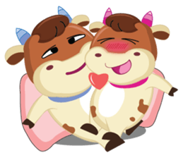 A little Cute Cow in Softly Love sticker #14539571