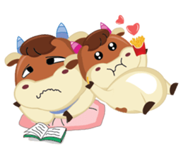 A little Cute Cow in Softly Love sticker #14539572