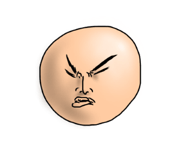 Frizzy hair boy sticker #14540848