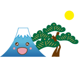 Lucky words and Mt. Fuji. ver. New Year! sticker #14541031