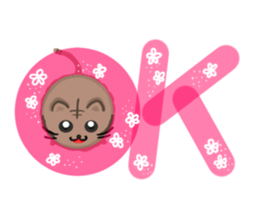 Round of Cat 4 ~Large Font~ sticker #14541159