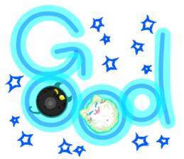 Round of Cat 4 ~Large Font~ sticker #14541173