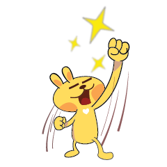 Golden Rabbit Stickers