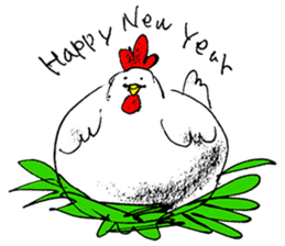 A Japanese bird year sticker by PIGPONG sticker #14542310