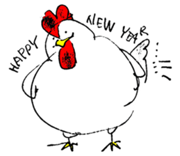 A Japanese bird year sticker by PIGPONG sticker #14542311