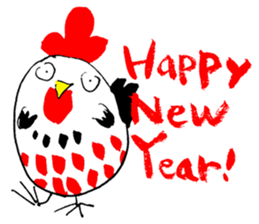 A Japanese bird year sticker by PIGPONG sticker #14542318