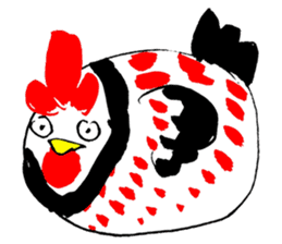 A Japanese bird year sticker by PIGPONG sticker #14542319