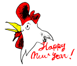 A Japanese bird year sticker by PIGPONG sticker #14542327