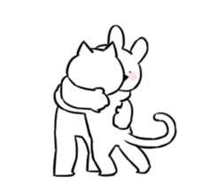 Extremely Rabbit&Cat Animated sticker #14542564