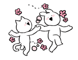 Extremely Rabbit&Cat Animated sticker #14542565