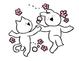 Extremely Rabbit&Cat Animated sticker #14542565