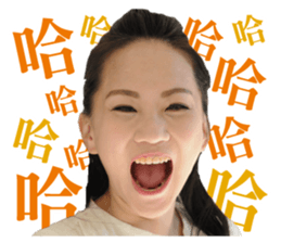 Phoebe and her cats. sticker #14542737