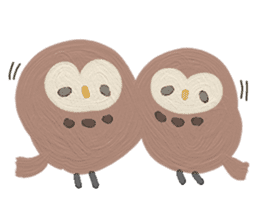 Daily life of cute owls sticker #14543239