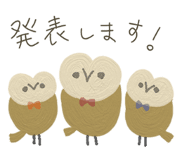 Daily life of cute owls sticker #14543242