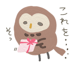 Daily life of cute owls sticker #14543262
