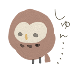 Daily life of cute owls sticker #14543263