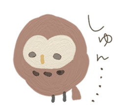 Daily life of cute owls sticker #14543263