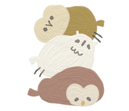 Daily life of cute owls sticker #14543269