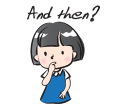 Cute school girl sticker #14547228