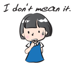 Cute school girl sticker #14547231