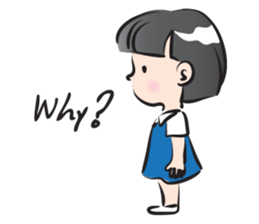 Cute school girl sticker #14547233