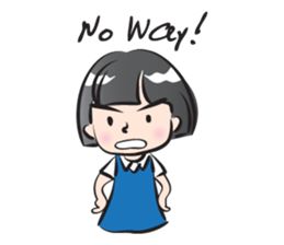 Cute school girl sticker #14547235