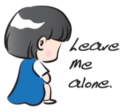 Cute school girl sticker #14547239