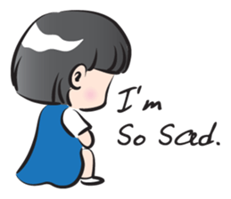 Cute school girl sticker #14547241