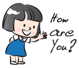 Cute school girl sticker #14547243