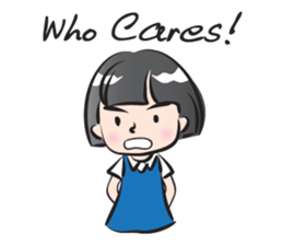 Cute school girl sticker #14547246