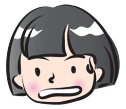 Cute school girl sticker #14547249