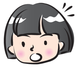 Cute school girl sticker #14547250