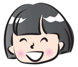 Cute school girl sticker #14547251