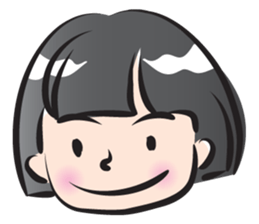 Cute school girl sticker #14547252