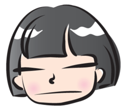 Cute school girl sticker #14547254