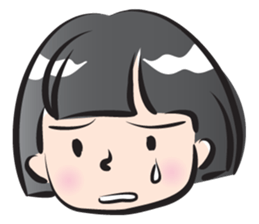 Cute school girl sticker #14547255