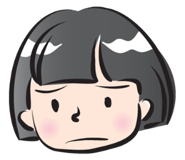 Cute school girl sticker #14547256