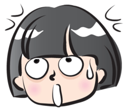 Cute school girl sticker #14547259