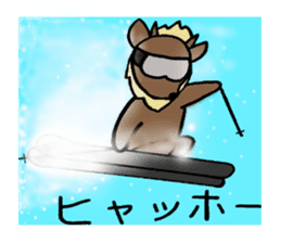 Animals who like backcountry skiing sticker #14547618