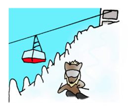 Animals who like backcountry skiing sticker #14547630