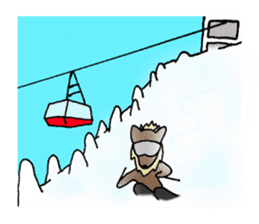 Animals who like backcountry skiing sticker #14547630