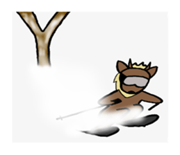 Animals who like backcountry skiing sticker #14547634