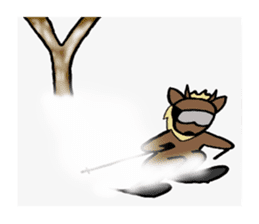 Animals who like backcountry skiing sticker #14547634