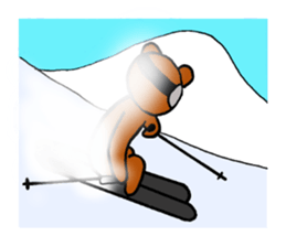 Animals who like backcountry skiing sticker #14547636