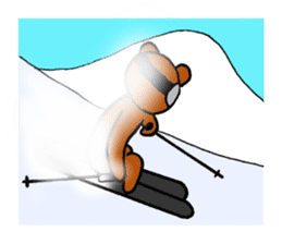 Animals who like backcountry skiing sticker #14547636