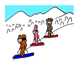 Animals who like backcountry skiing sticker #14547637