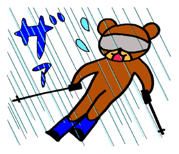 Animals who like backcountry skiing sticker #14547642